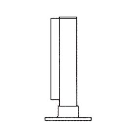 1-1/2in Dia x 12in H | Satin Stainless Steel Finish | Partition End Post