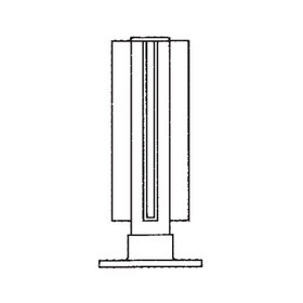 1-1/2in Dia x 12in H | Satin Stainless Steel Finish | Partition Tee Post