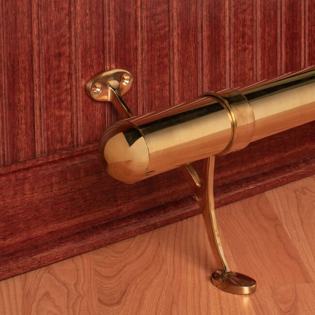 2in Dia x 6ft Long | Complete Bar Foot Rail Kit | Dome End Cap | S83-200-K6-CBDM Series