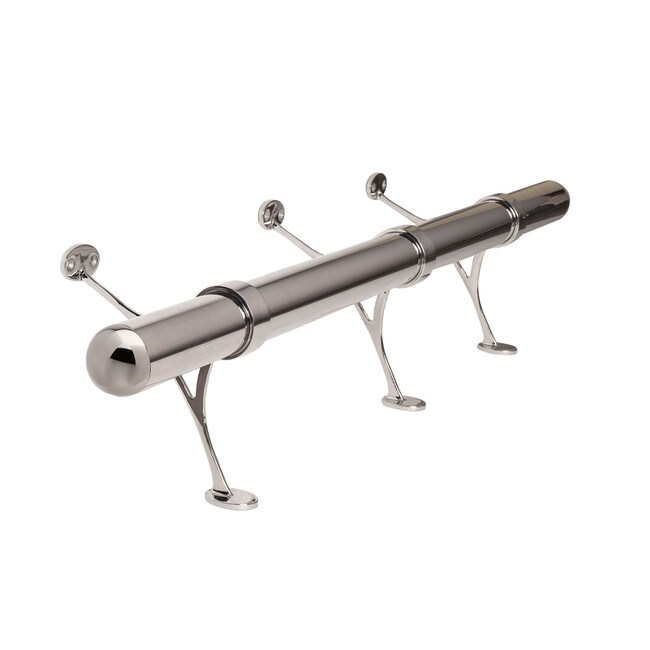 2in Dia x 8ft Long | Complete Bar Foot Rail Kit | Dome End Cap | S83-200-K8-CBDM Series
