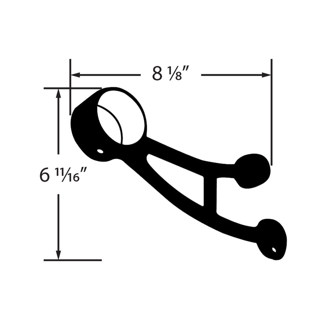 Complete Bar Mount Foot Rail Kit With Bar Mount Brackets