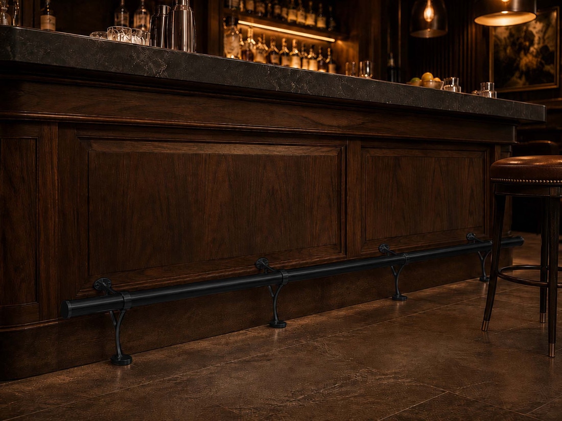 Complete Bar Foot Rail Kit With Combination Brackets