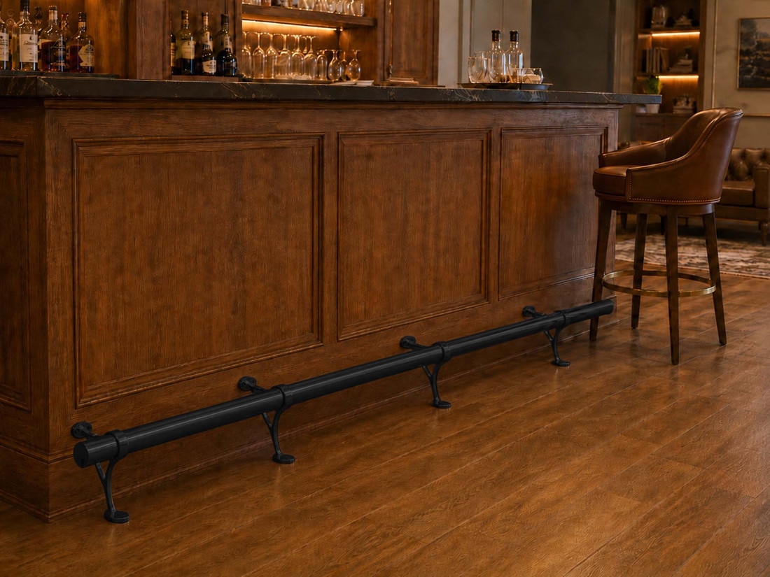Complete Bar Foot Rail Kit With Combination Brackets