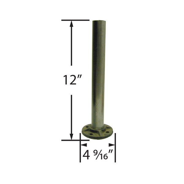 2in Dia x 12in H Steel Finish | Flange