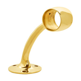 2in Dia x 7in H | Polished Brass Finish | Hand Rail Bracket