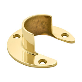 2in Dia x 1-3/8in H | Polished Brass Finish | Flange