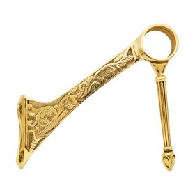 2in Dia x 4-7/16in H | Polished Brass Finish | Foot Rail Bracket