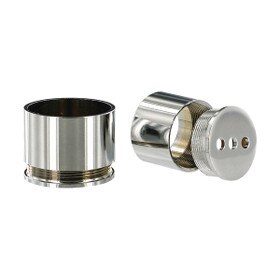 Brite Chrome Concealed 2-Piece Flange for Round Tubing