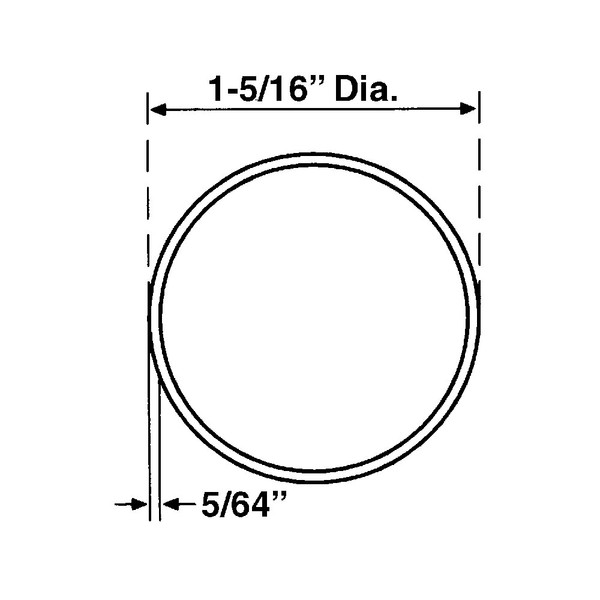 1-3/16in x 19/32in | Aluminum Oval Closet Rod | 8ft Length