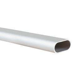 1-3/16in x 19/32in | Aluminum Oval Closet Rod | 8ft Length