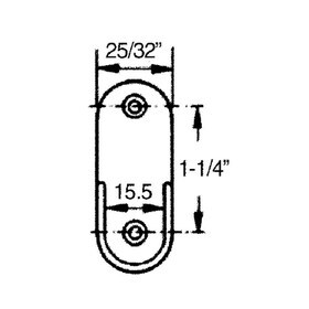 Screw Mount Rod Support | For 19/32in Aluminum Oval Rod