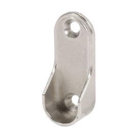 Nickel Plated Standard Closet Rod Support for Oval Tubing - Screw Type