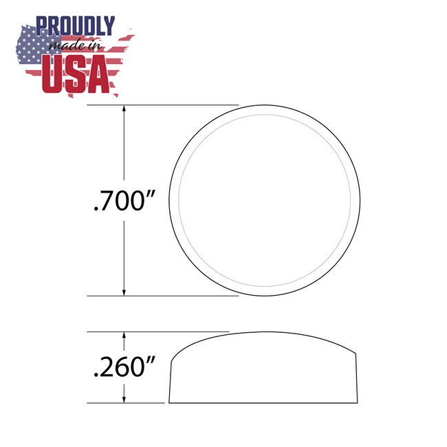 .700" Diameter Beige Polypropylene Pop-On Screw Cover