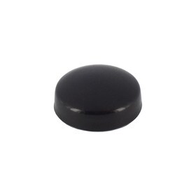 .700" Diameter Black Polypropylene Pop-On Screw Cover