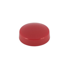 .700" Diameter Red Polypropylene Pop-On Screw Cover