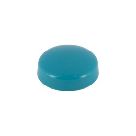 .700" Diameter Turquoise Polypropylene Pop-On Screw Cover