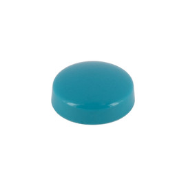 .700" Diameter Turquoise Polypropylene Pop-On Screw Cover