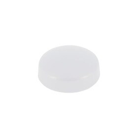 .700" Diameter White Polypropylene Pop-On Screw Cover