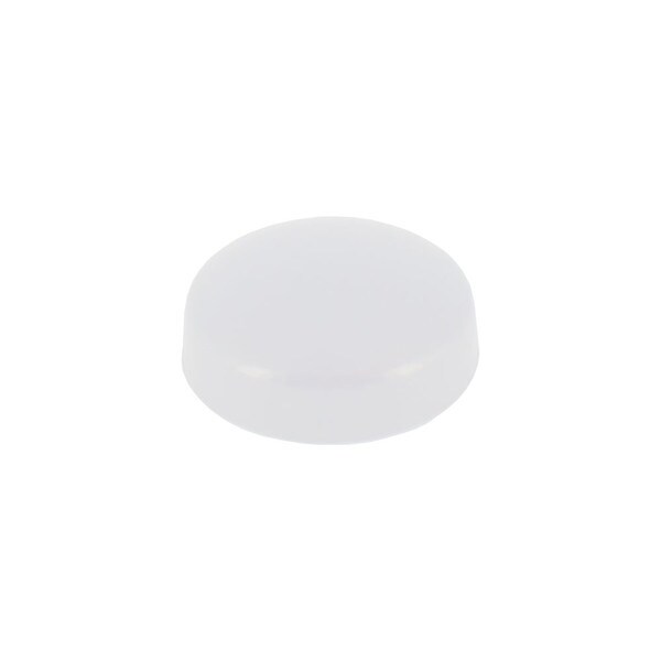 .630" Diameter White Polypropylene Pop-On Screw Cover