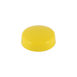 .700" Diameter Yellow Polypropylene Pop-On Screw Cover