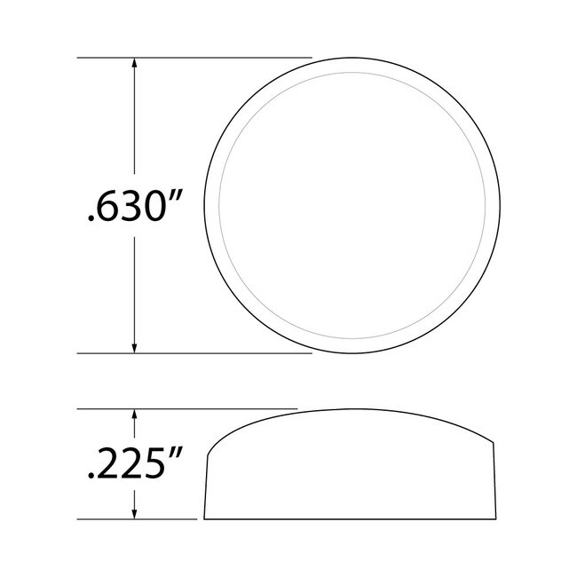 .630" Satin Chrome Finish Polypropylene Pop-On Screw Cover