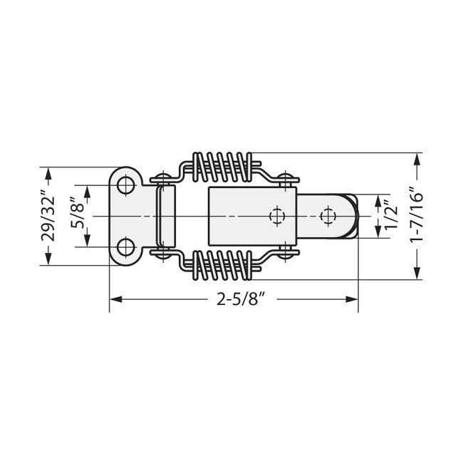 Sugatsune 1/2" High x 17/16" Wide x 25/8" Long Polished Stainless Steel Compression Draw Latch