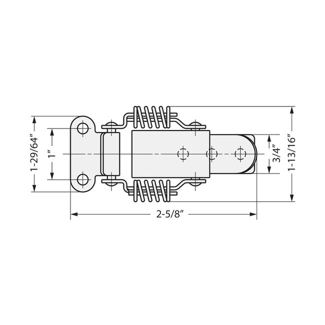 1/2" High x 1-13/16" Wide x 3-5/8" Long Polished Stainless Steel Compression Draw Latch