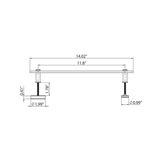 14in H x 2in Dia | Steel Pull
