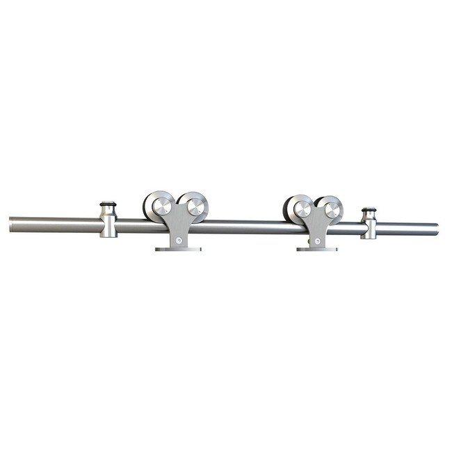Sliding Barn Door Hardware Kits for Single Wood Doors Up to 39in W | Stainless Steel Finish | 78-3/4in Rail Length | SW04 Series