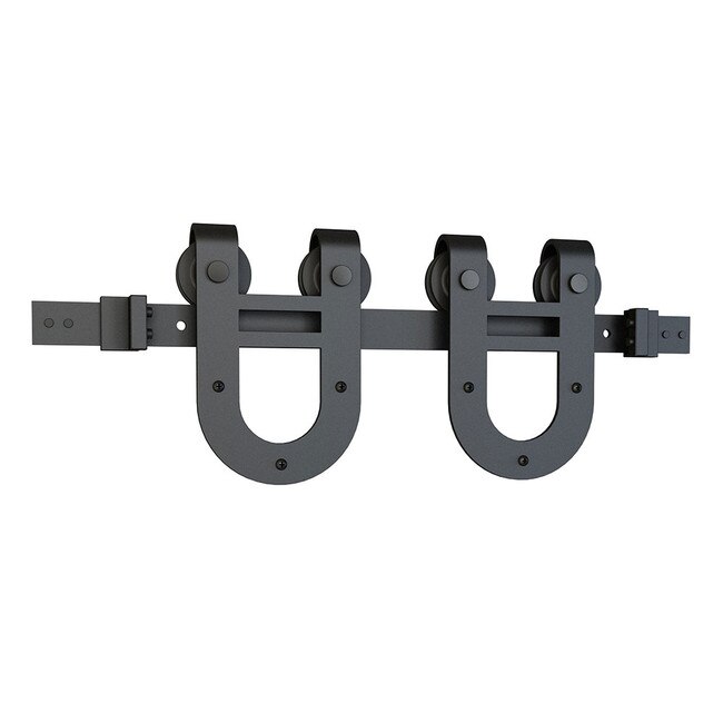 Sliding Barn Door Hardware Kits for Single Wood Doors Up to 39in W | Black Powder Coated Finish | 78in Rail Length | SDH-SW6 Series