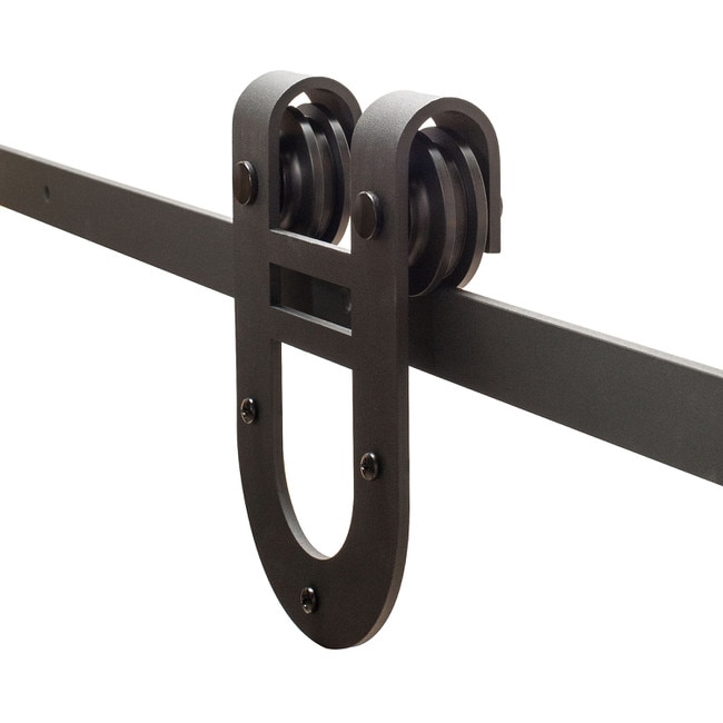 Sliding Barn Door Hardware Kits for Single Wood Doors Up to 39in W | Black Powder Coated Finish | 78in Rail Length | SDH-SW6 Series