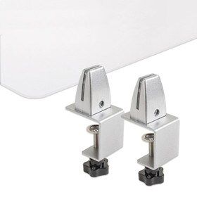 Clear Acrylic PPE Desk Partition Kit | Silver Finish Aluminum