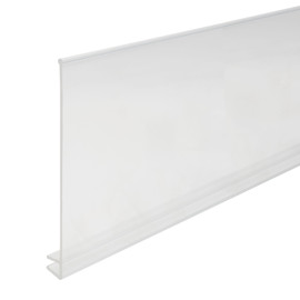 7/32in to 1/4in x 4in H | Clear Butyrate Shelf Guard Edge Retainer | 4ft Length