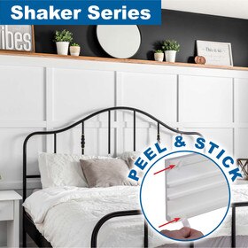 4" H X 5/8" Projection | Shaker Wall Moulding | White with Adhesive