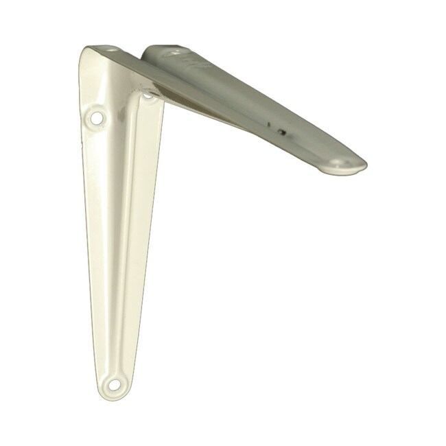 12in H x 10in Deep | White Enamel Porcelain Painted Finish | Shelf Bracket | SHB-1012-WH Series