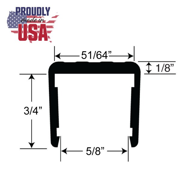 Extruded Aluminum U Channel 5/8in SHFA625