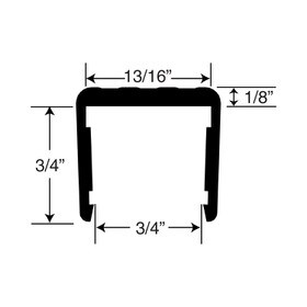 3/4in | No Bow Aluminum U Channel Moulding