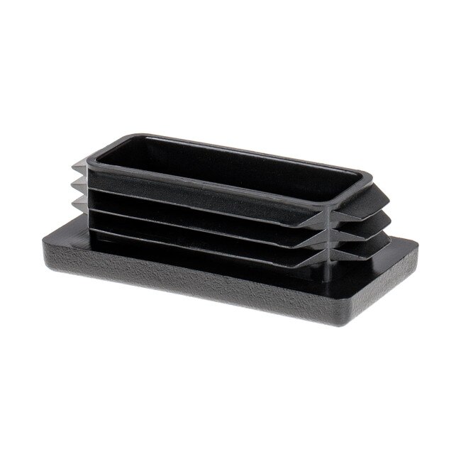 Rectangular Plastic End Cap 1in x 2in Rectangular R336600BK