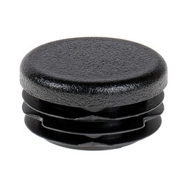 1-1/4in Dia | 11 - 19 Gauge | Black Matte Finish Textured Low Density Polyethylene | Plastic Universal Gauge Inside End Cap for Tubing