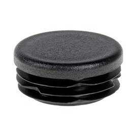 1-1/2in Dia | 11 - 19 Gauge | Black Matte Finish Textured Low Density Polyethylene | Plastic Universal Gauge Inside End Cap for Tubing