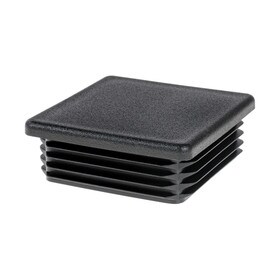 3in Dia | 18 - 14 Gauge | Black Matte Finish Textured Low Density Polyethylene | Plastic Universal Gauge Inside End Cap for Tubing