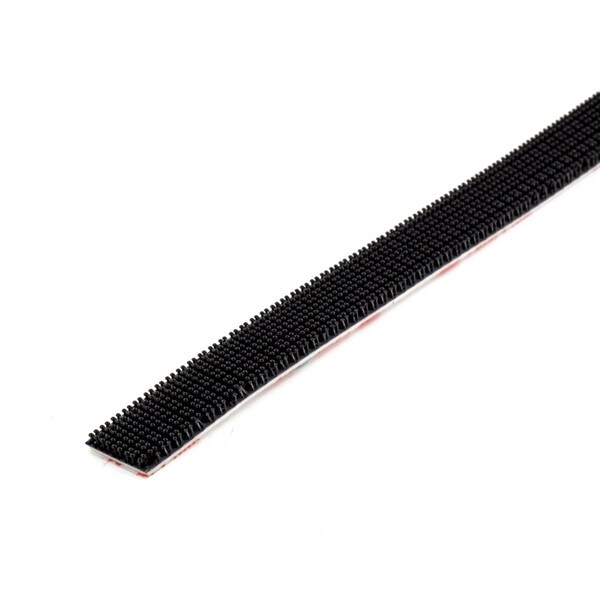 1/2" Wide Black 3M Type 400 Dual Locking Fastening System with Rubber Based Adhesive