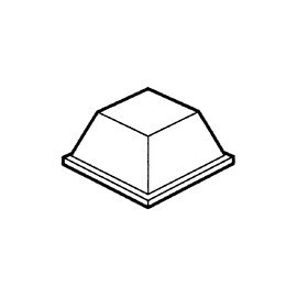 .30in H x .81in W | Tapered Square 3M Bumpon