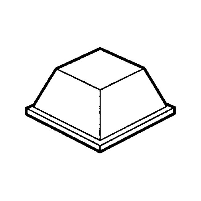 .23in H x .50in W | Clear | Tapered Square 3M Bumpon