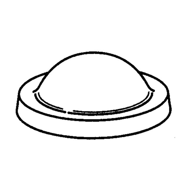 .187in H x .625in W | Black | Round Top Hat 3M Bumpon