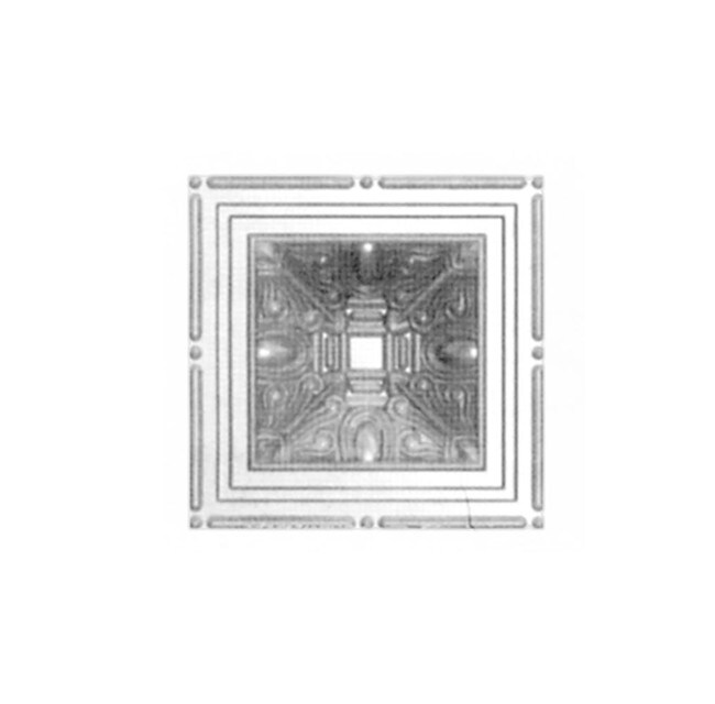 Tin Plated Stamped Steel Ceiling Tile | 1ft Sq