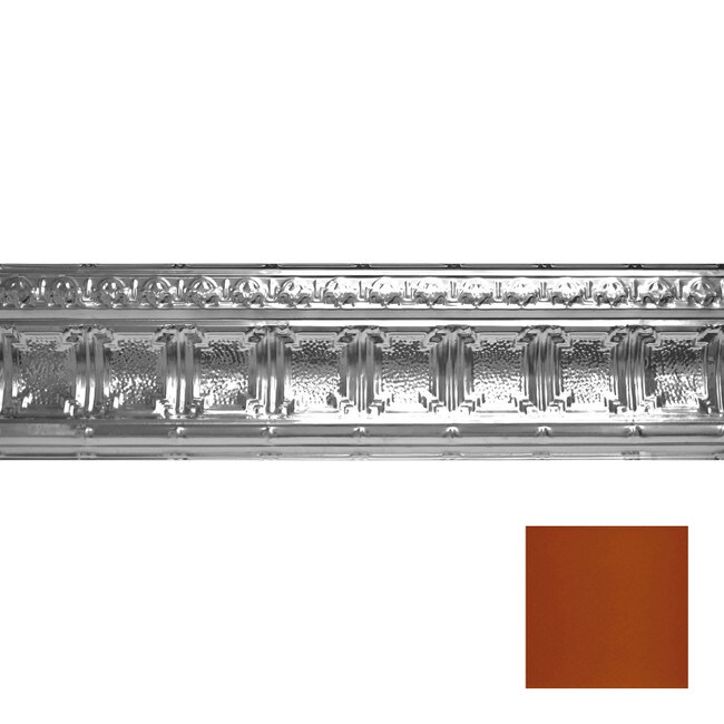 Tin Plated Stamped Steel Cornice | 9in H x 9in Proj | 4ft Long