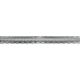 Tin Plated Stamped Steel Cornice | 2-1/2in H x 2-1/2in Proj | 4ft Long | SM-801 Series