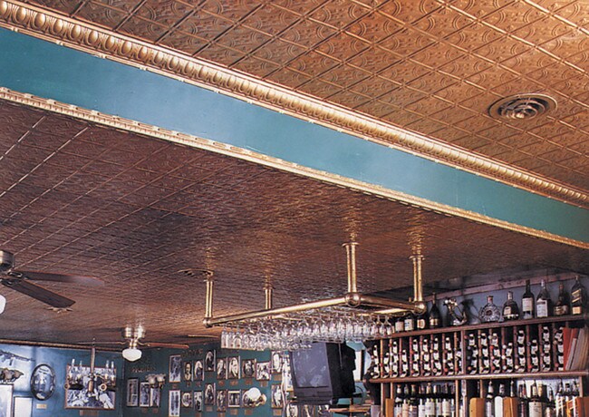 Tin Plated Stamped Steel Cornice | 3-1/2in H x 3-1/2in Proj | 4ft Long