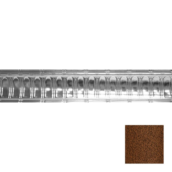 Tin Plated Stamped Steel Cornice | 6in H x 6in Proj | 4ft Long | SM-806 Series